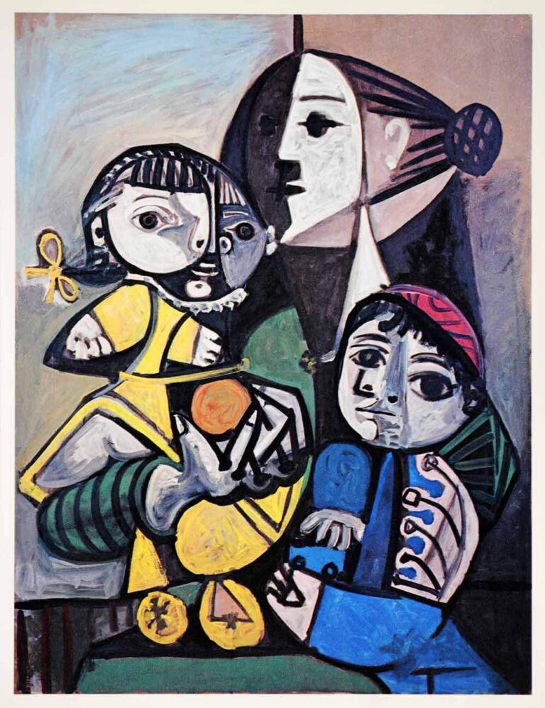 "Mãe com crianças e laranjas”, Picasso, 1951